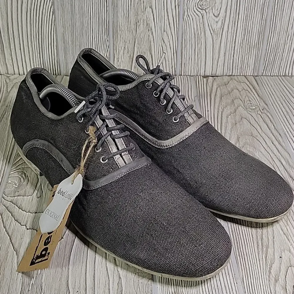 Bed Stu Cosburn Grey Lace Up Oxford Dress Shoes Mens Size 12 NWT